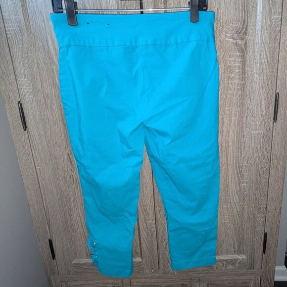 *3 FOR $9* Attyre Crop Capri Length Calf Cut Out Rhinestone Ankle Pull On Pants - Picture 3 of 3